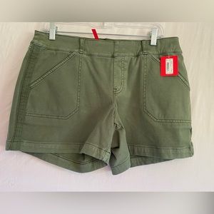 SPANX- Pull I shorts. Khaki. NWT size L. Retails for $72.